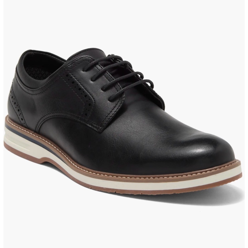 Gordon Rush Classic Black Leather Oxford Shoes size 10.5